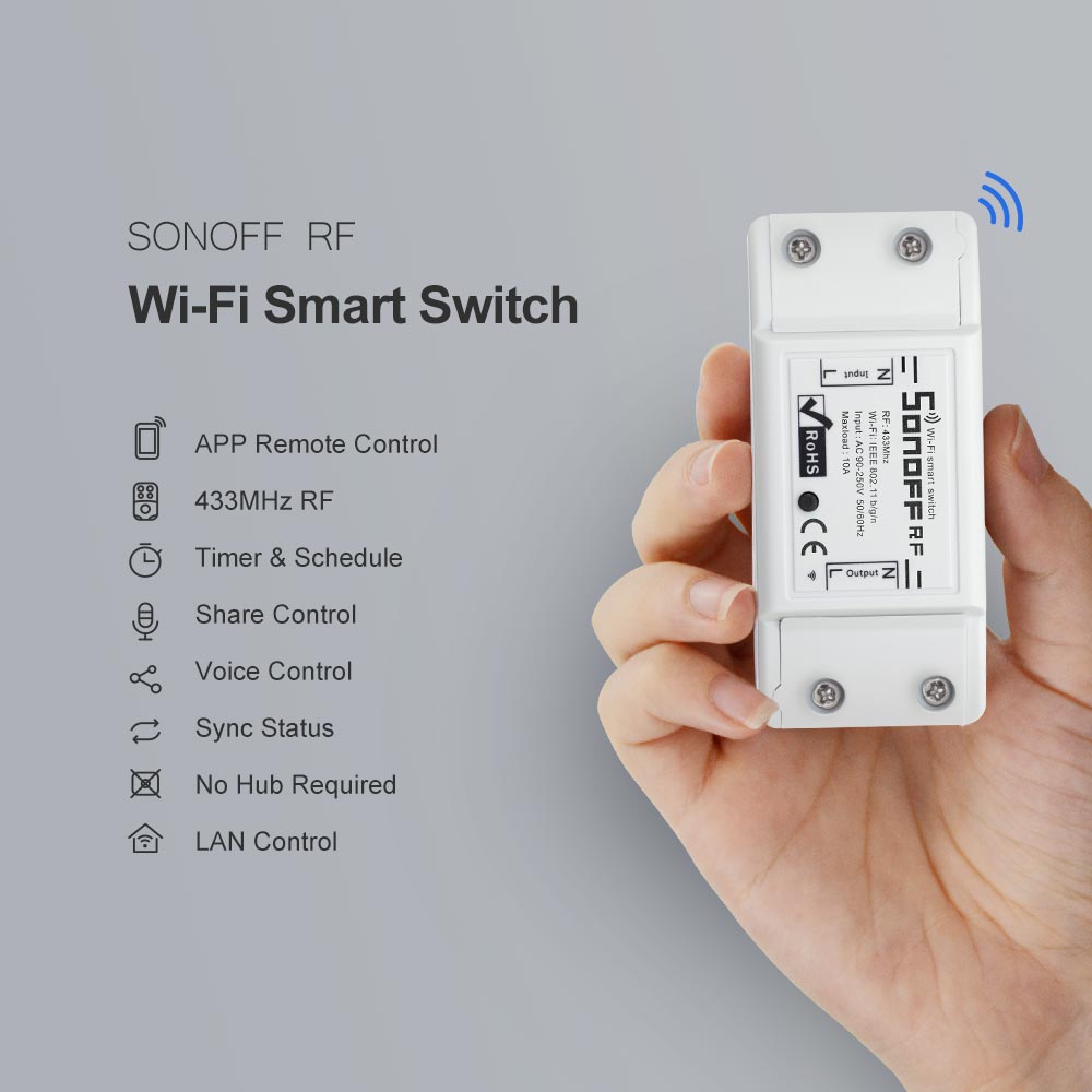 SONOFF T2/T3US 433Mhz RF Wi-Fi Wall Touch Smart Switch Remote - Foto 6
